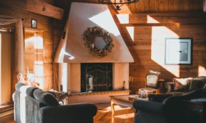 log home resort amenities