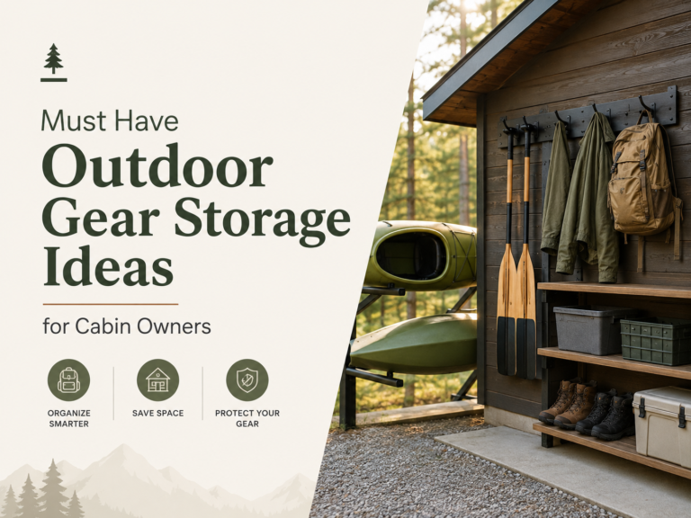 Must have outdoor gear storage ideas for cabin owners