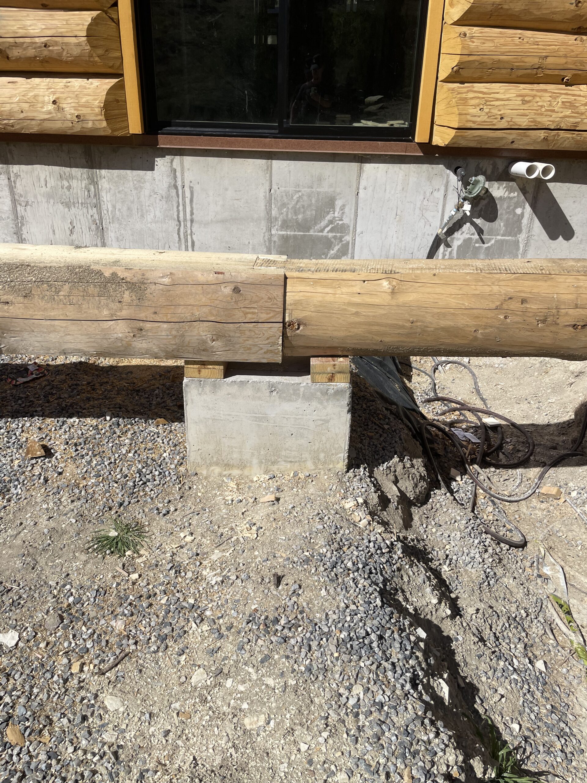 Handcrafted construction detail on the Collard's project